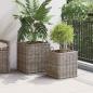 Preview: Pflanzer Korb mit Speicher 2 pcs Grau Lacak Rattan
