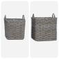 Preview: Pflanzer Korb mit Speicher 2 pcs Grau Lacak Rattan