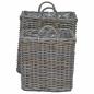 Preview: Pflanzer Korb mit Speicher 2 pcs Grau Lacak Rattan