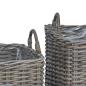 Preview: Pflanzer Korb mit Speicher 2 pcs Grau Lacak Rattan