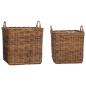 Preview: Pflanzer Korb mit Speicher 2 pcs Braun Lacak Rattan