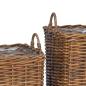 Preview: Pflanzer Korb mit Speicher 2 pcs Braun Lacak Rattan