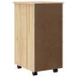 Preview: Rollcontainer mit Schubladen MOSS Klarlack 34 x 39 x 65,5 cm