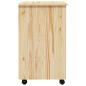 Preview: Rollcontainer mit Schubladen MOSS Klarlack 53 x 39 x 65,5 cm