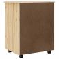 Preview: Rollcontainer mit Schubladen MOSS Klarlack 53 x 39 x 65,5 cm