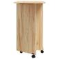 Preview: Rollwagen mit Schreibtisch MOSS Klarlack 105,5 x 39 x 74,5 cm