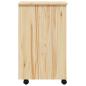 Preview: Rollwagen mit Schreibtisch MOSS Klarlack 34 x 39 x 65,5 cm