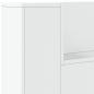 Preview: Kopfteil-Schrank mit LED Weiß Holzwerkstoff