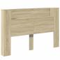 Preview: Kopfteil-Schrank mit LED mit Regal Sonoma 160 x 16,5 x 103,5 cm