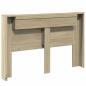Preview: Kopfteil-Schrank mit LED Sonoma Holzwerkstoff
