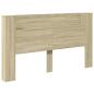 Preview: Kopfteil-Schrank mit LED mit Regal Sonoma 180 x 16,5 x 103,5 cm