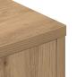 Preview: Kopfteil-Schrank mit LED Kunsthandwerk Eiche Holzwerkstoff