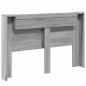 Preview: Kopfteil-Schrank mit LED Graues Sonoma Holzwerkstoff