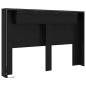 Preview: Kopfteil-Schrank mit LED Schwarze Eiche Holzwerkstoff