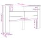 Preview: Kopfteil-Schrank mit LED Altholz 180 x 16,5 x 103,5 cm