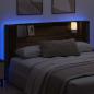 Preview: Kopfteil-Schrank mit LED Altholz 180 x 16,5 x 103,5 cm