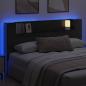 Preview: Kopfteil-Schrank mit LED Schwarze Eiche Holzwerkstoff