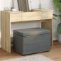Preview: ARDEBO.de - Hocker Dunkelgrau 61 x 41 x 40 cm Stoff und Pressholz