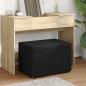 Preview: ARDEBO.de - Hocker Schwarz 61 x 41 x 40 cm Stoff und Pressholz
