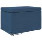 Preview: Hocker Blau 61 x 41 x 40 cm Stoff und Pressholz
