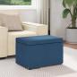 Preview: Hocker Blau 61 x 41 x 40 cm Stoff und Pressholz
