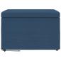 Preview: Hocker Blau 61 x 41 x 40 cm Stoff und Pressholz