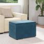 Preview: Hocker Blau 61 x 41 x 40 cm Samt und Engineering Holz