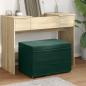 Preview: ARDEBO.de - Hocker Dunkelgrün 61 x 41 x 40 cm Samt und Engineering Holz