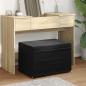 Preview: ARDEBO.de - Hocker Schwarz 61 x 41 x 40 cm Samt und Engineering Holz