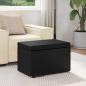 Preview: Hocker Schwarz 61 x 41 x 40 cm Kunstleder und Engineering Holz