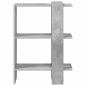 Preview: B?cherregal 2 Ebenen 52 x 25 x 71,5 cm Holzwerkstoff Betongrau