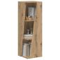 Preview: Seitenregal Artisan-Eiche 33 x 32 x 100,5 cm Holzwerkstoff