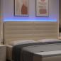 Preview: LED Kopfteil mit LED-Lichtleisten Creme 200 cm Polyester