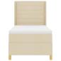 Preview: Boxspringbett mit Matratze Creme 100 x 200 cm Stoff