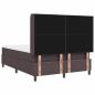 Preview: LED Boxspringbett mit Matratze Dunkelbraun 160 x 200 cm Stoff