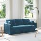 Preview: ARDEBO.de - Sofa 180cm Blau Metall