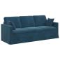 Preview: Sofa 180cm Blau Metall