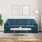 Preview: Sofa 180cm Blau Metall