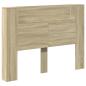 Preview: Kopfteil-Schrank mit LED Sonoma Holzwerkstoff