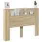 Preview: Kopfteil-Schrank mit LED Sonoma Holzwerkstoff