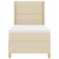 Preview: Boxspringbett mit Matratze Creme 100 x 200 cm Stoff