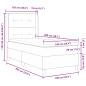Preview: Boxspringbett mit Matratze Creme 100 x 200 cm Stoff