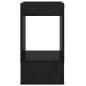 Preview: Beistelltisch Schwarz Eichen-Optik 30 x 30 x 56 cm