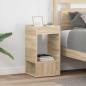 Preview: ARDEBO.de - Beistelltisch 2 pcs Sonoma-Eiche 30 x 30 x 56 cm Holzwerkstoff