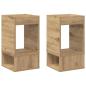 Preview: ARDEBO.de - Beistelltisch 2 pcs Artisan-Eiche 30 x 30 x 56 cm Holzwerkstoff