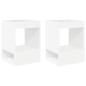 Preview: Beistelltisch 2 pcs Weiß 40 x 40 x 56 cm Holzwerkstoff