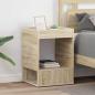 Preview: ARDEBO.de - Beistelltisch 2 pcs Sonoma-Eiche 40 x 40 x 56 cm Holzwerkstoff