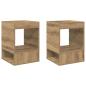 Preview: ARDEBO.de - Beistelltisch 2 pcs Artisan-Eiche 40 x 40 x 56 cm Holzwerkstoff