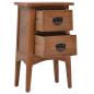 Preview: Nachttisch Massivholz Tanne 40x29x68 cm Braun