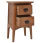 Preview: Nachttisch Massivholz Tanne 40x29x68 cm Braun